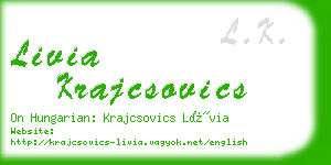 livia krajcsovics business card